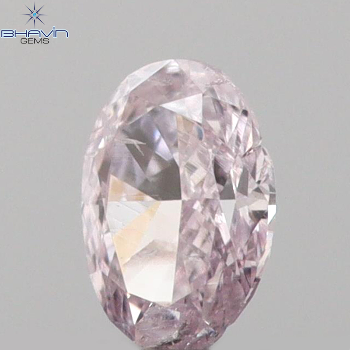 0.07 CT オーバルシェイプ 天然ダイヤモンド ピンクカラー SI2 クラリティ (3.07 MM)