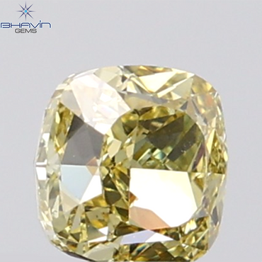 1.01 CT Cushion Diamond Natural Yellow Color VS2 Clarity (5.14 MM)