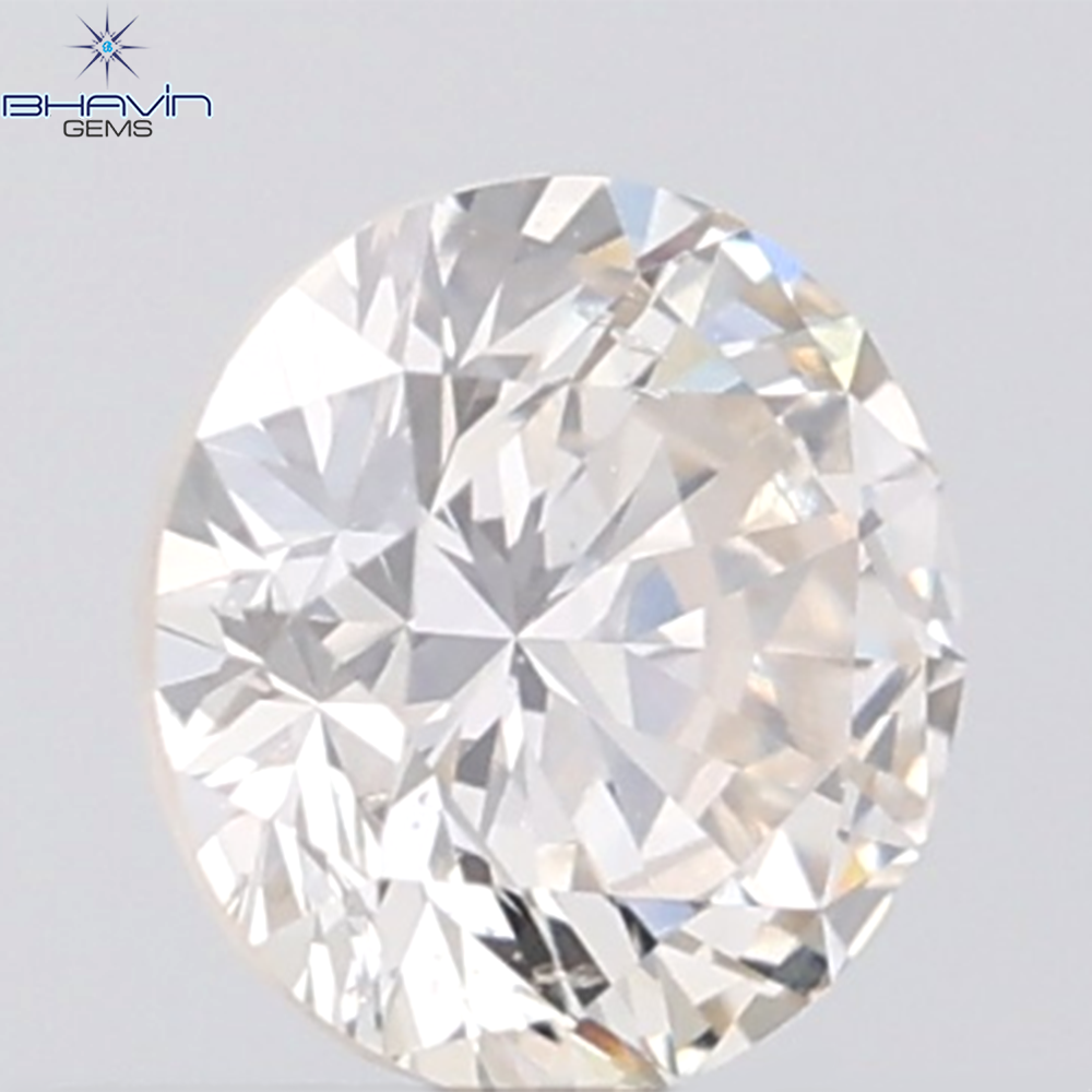 0.18 CT ラウンド ローズ カット シェイプ 天然ダイヤモンド ピンク色 I2 クラリティ (3.86 MM)