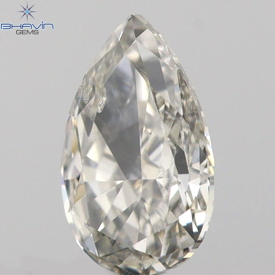 0.25 CT ペアシェイプ 天然ダイヤモンド グレーカラー SI1 クラリティ (4.91 MM)