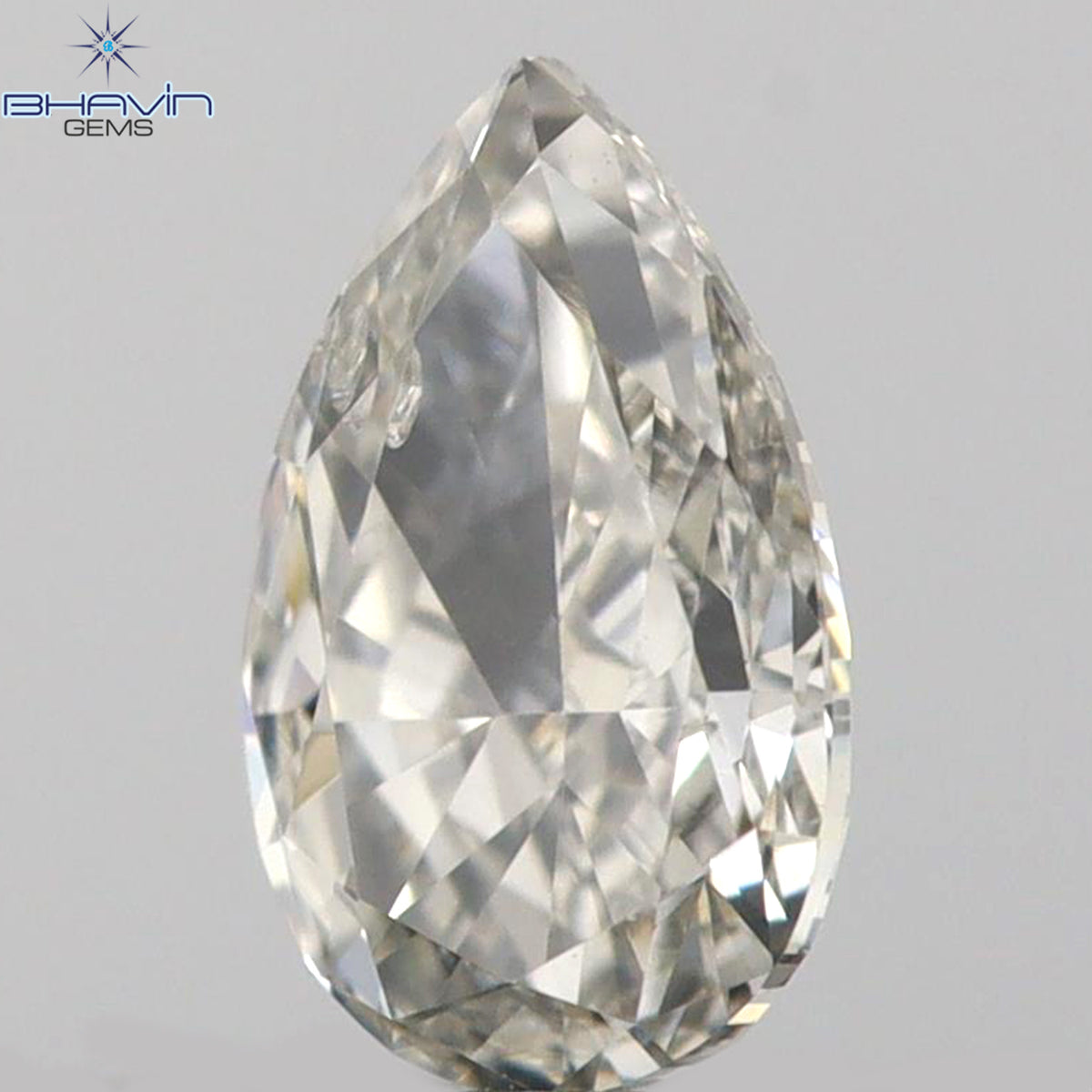0.25 CT ペアシェイプ 天然ダイヤモンド グレーカラー SI1 クラリティ (4.91 MM)