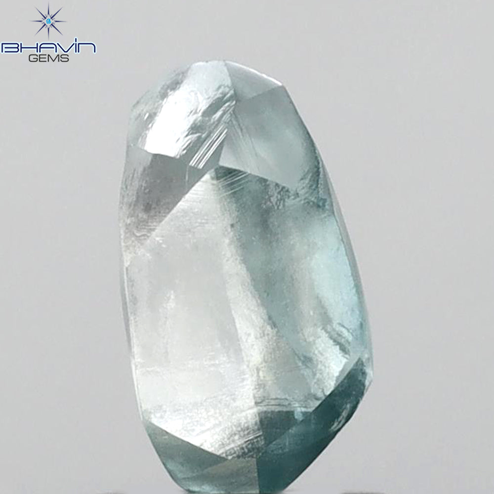 1.04 CT Rough Shape Enhanced Blue Color VS2 Clarity (8.32 MM)