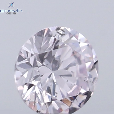 0.07 CT Round Natural Diamond Pink Color VS Clarity