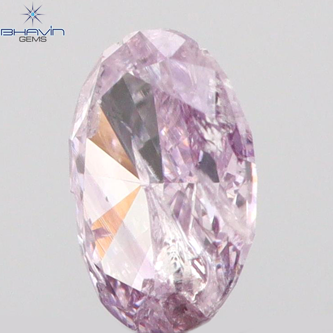 0.15 CT Natural Oval Diamond Pink Color Clarity I2 (3.77 MM)