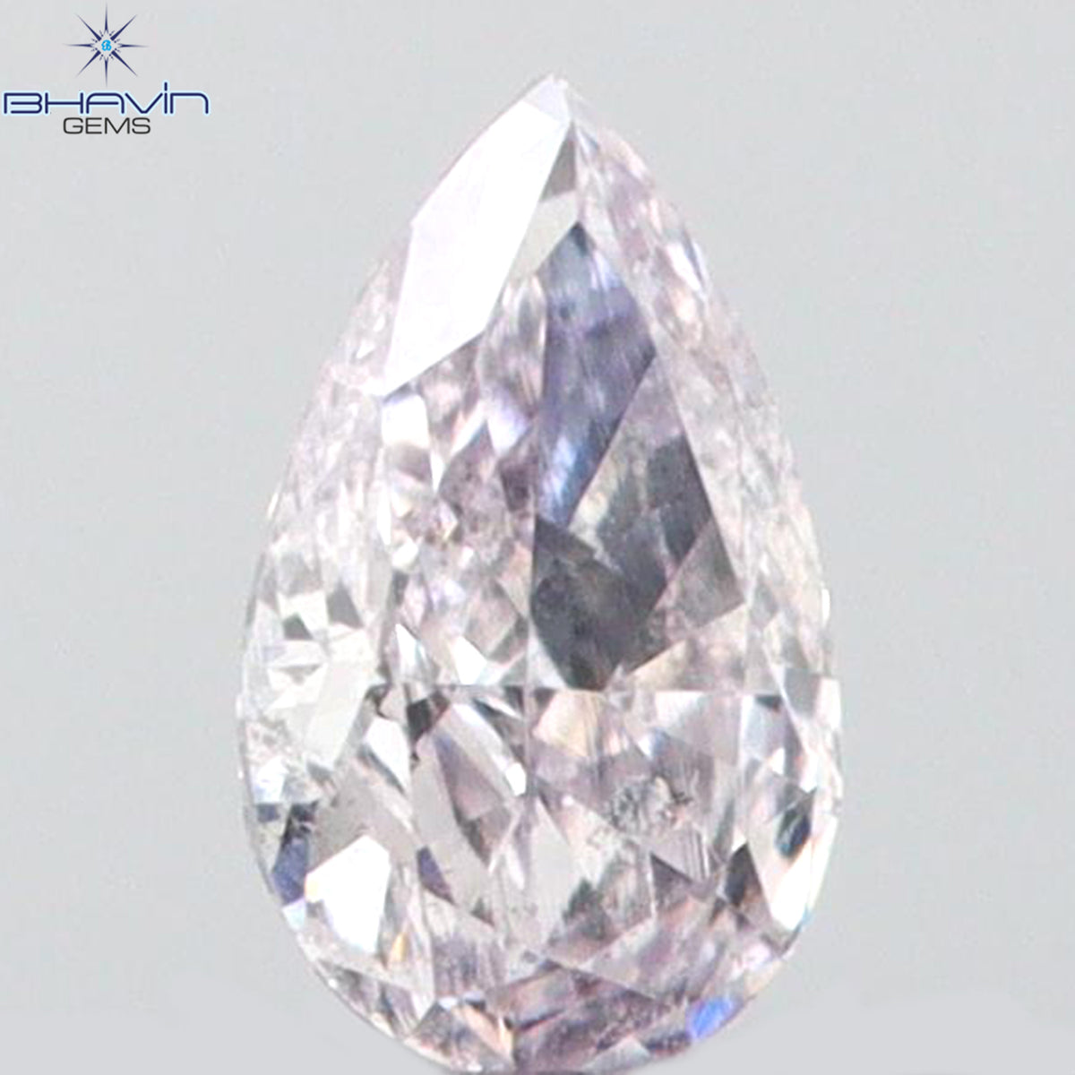 0.08 CT ペアシェイプ ナチュラル ダイヤモンド ピンク色 VS1 クラリティ (3.45 MM)
