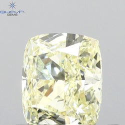0.54 CT Cushion Shape Natural Loose Diamond Yellow Color VVS1 Clarity (4.98 MM)