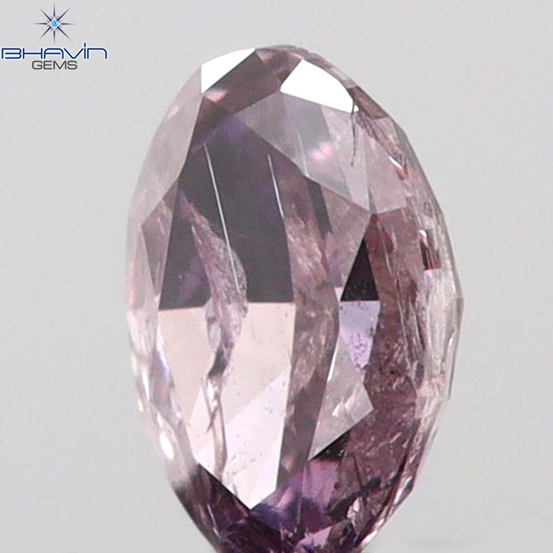 0.13 CT オーバルシェイプ 天然ダイヤモンド ピンクカラー I1 クラリティ (3.86 MM)