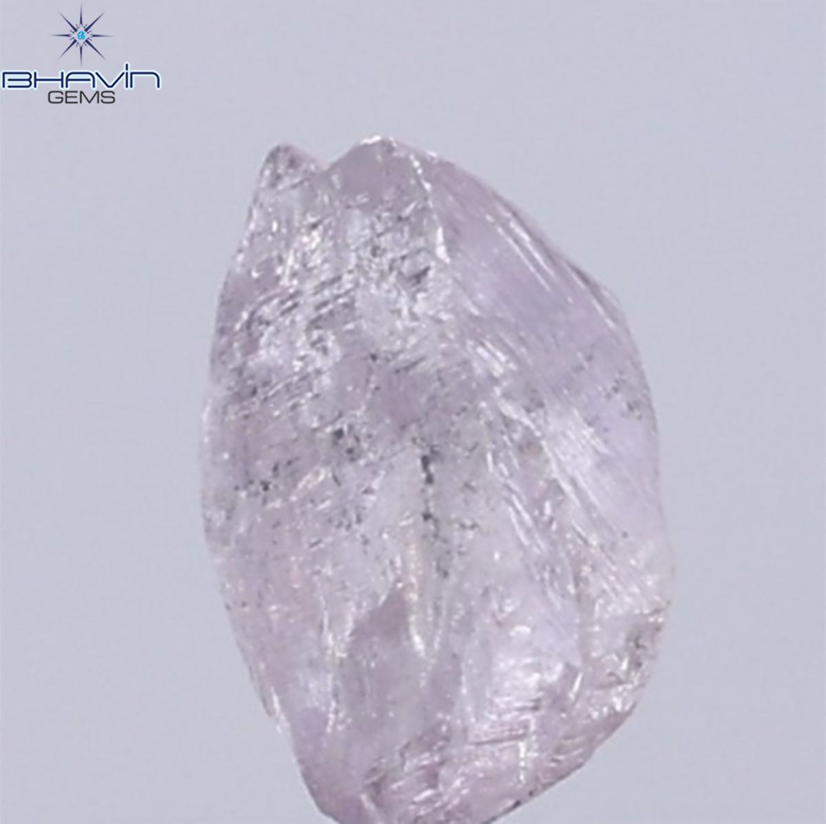 0.37 CT Natural Rough Diamond Pink Color Clarity I1 (5.40 MM)