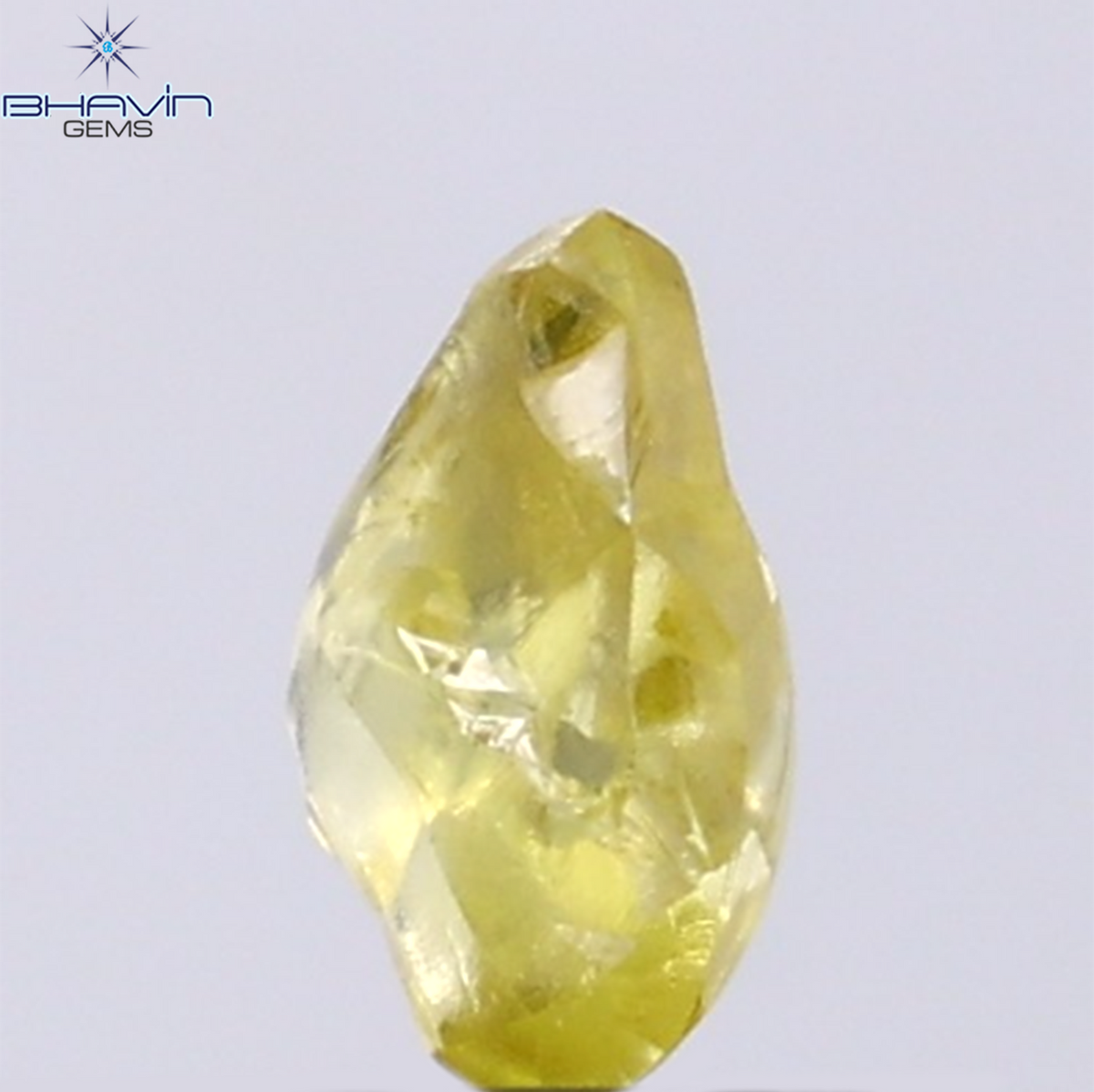 0.94 CT Natural Rough Diamond Enhanced Yellow Color Clarity VS (7.65 MM)