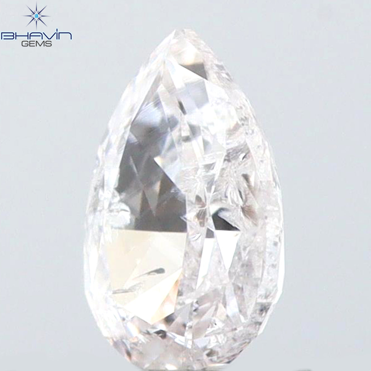 0.24 CT Natural Pear Diamond Pink Color Clarity I2 (4.52 MM)