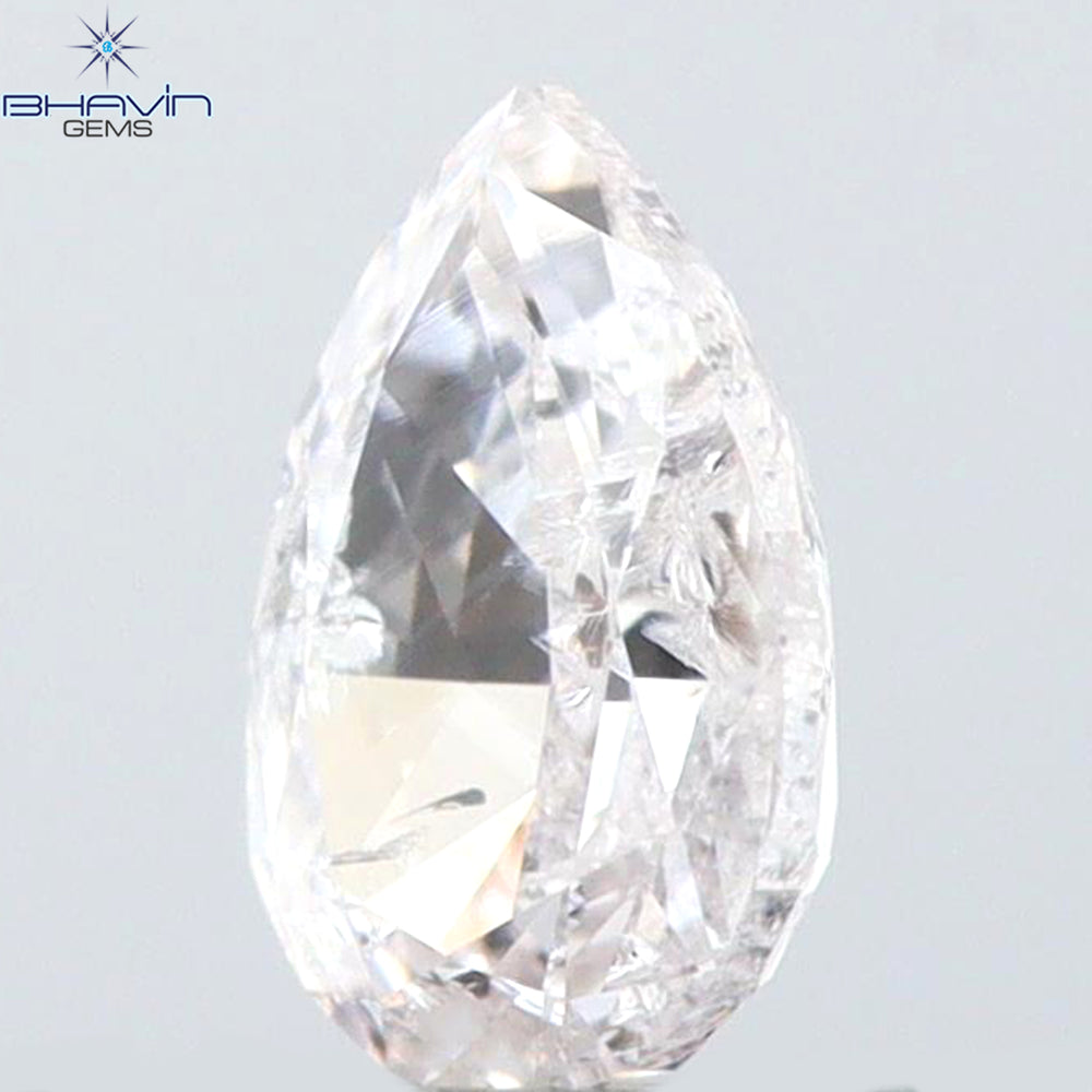 0.24 CT Pear Shape Natural Diamond Pink Color I2 Clarity (4.52 MM)