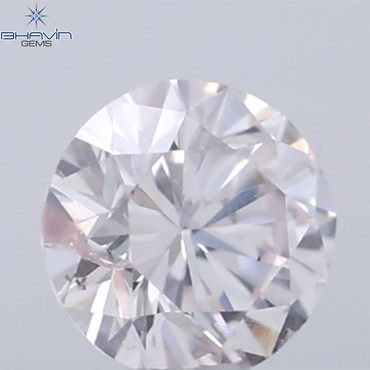 0.08 CT Round Natural Diamond Pink Color VS Clarity