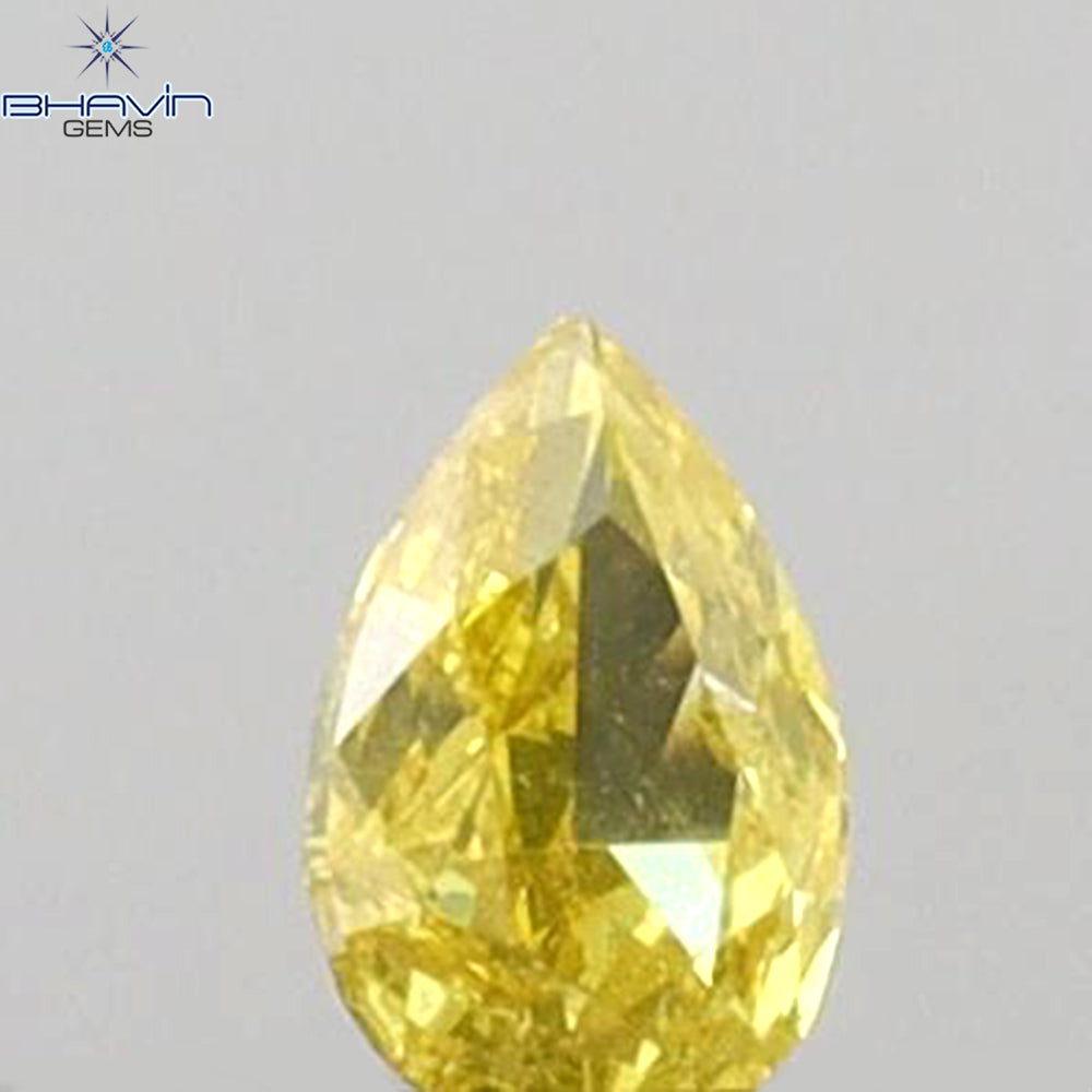0.06 CT ペアシェイプ 天然ダイヤモンド イエローカラー SI2 クラリティ (3.24 MM)