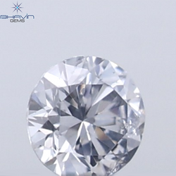 0.03 CT Round Cut Natural Diamond Grey Blue Color VS2 Clarity