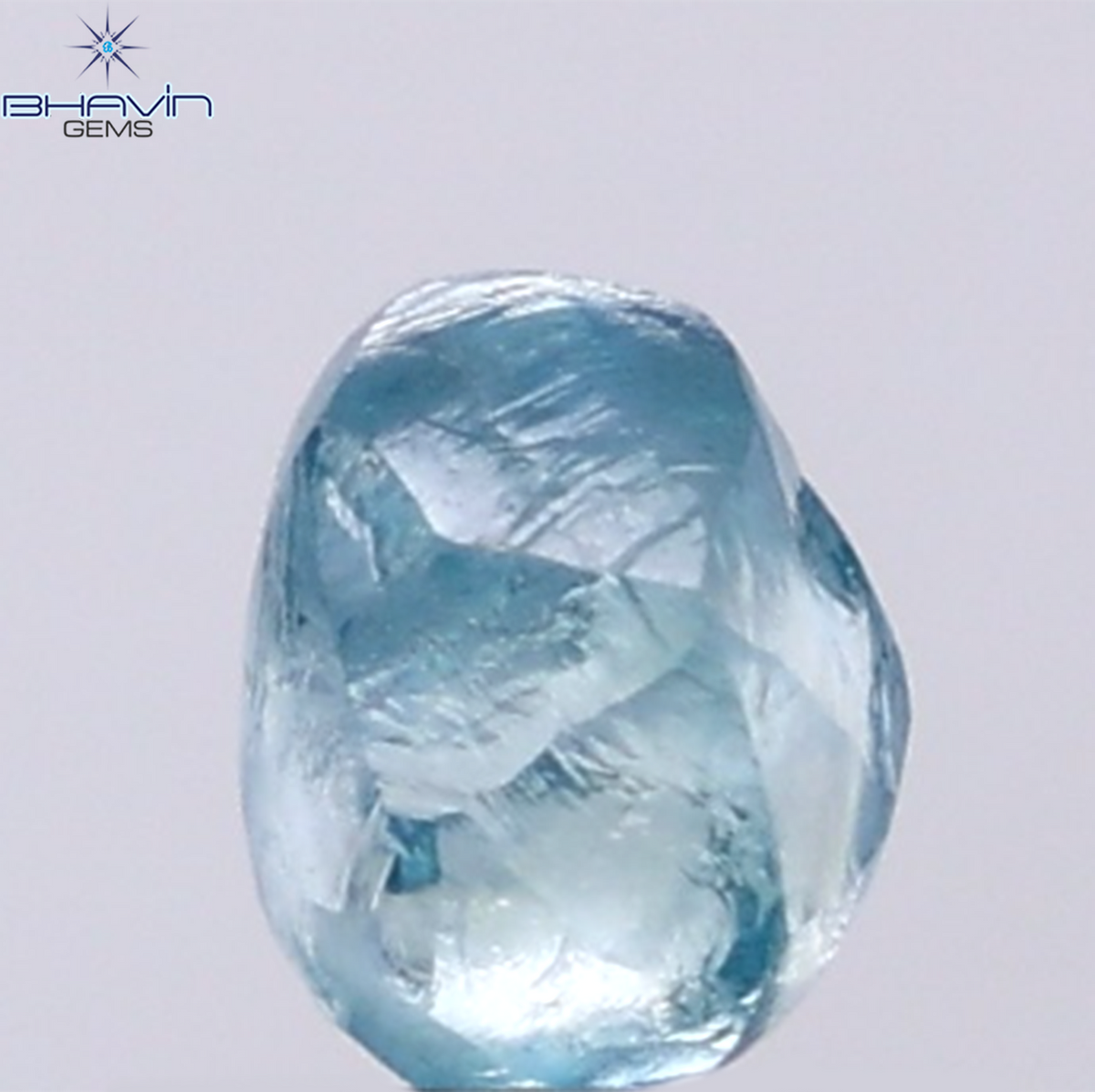 1.32 CT Natural Rough Diamond Enhanced Blue Color Clarity VS (5.45 MM)