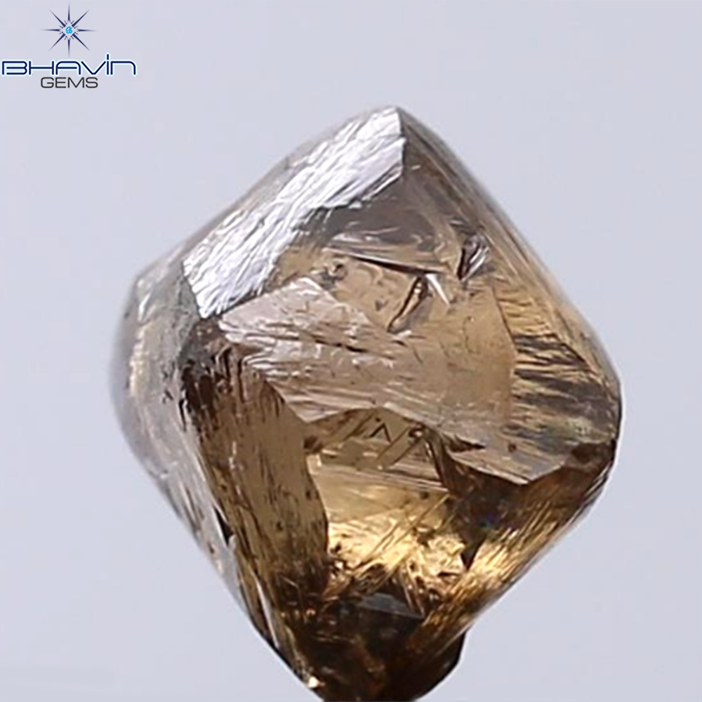 2.56 CT Rough Shape Natural Diamond Dark Brown Color SI2 Clarity (7.10 MM)