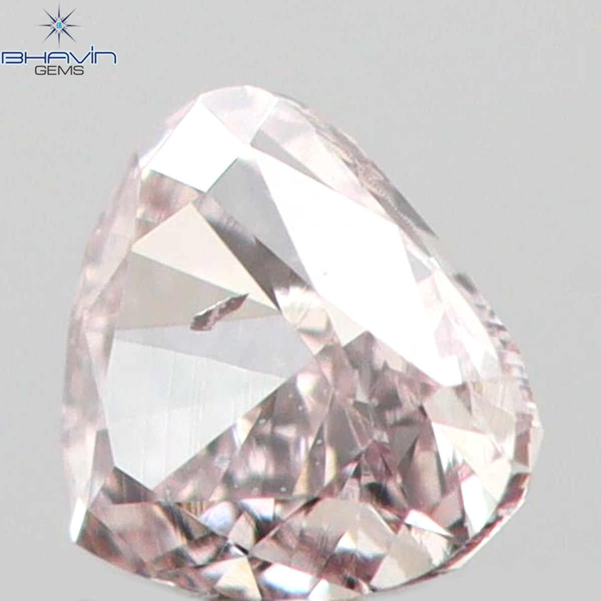 0.06 CT Natural Heart Diamond Pink Color Clarity SI1 (2.55 MM)