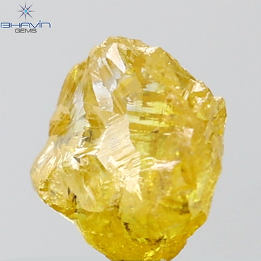 0.82 CT Rough Shape Natural Diamond Yellow Color SI1 Clarity (5.08 MM)