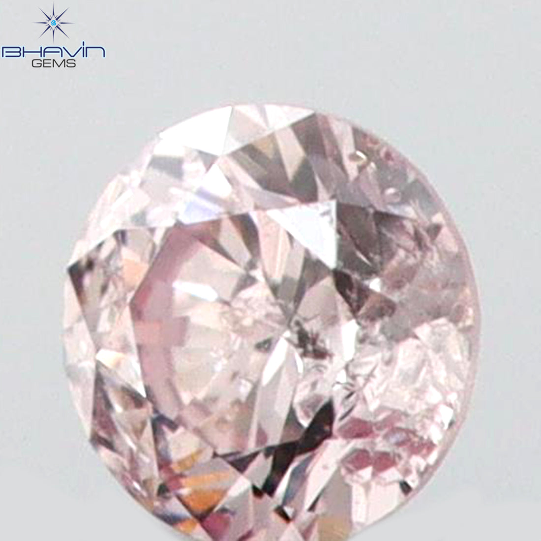0.03 CT ラウンドシェイプ 天然ダイヤモンド ピンク（アーガイル）カラー I1 クラリティ（2.00 MM）