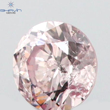0.03 CT Round Shape Natural Diamond Pink (Argyle) Color I1 Clarity (2.00 MM)
