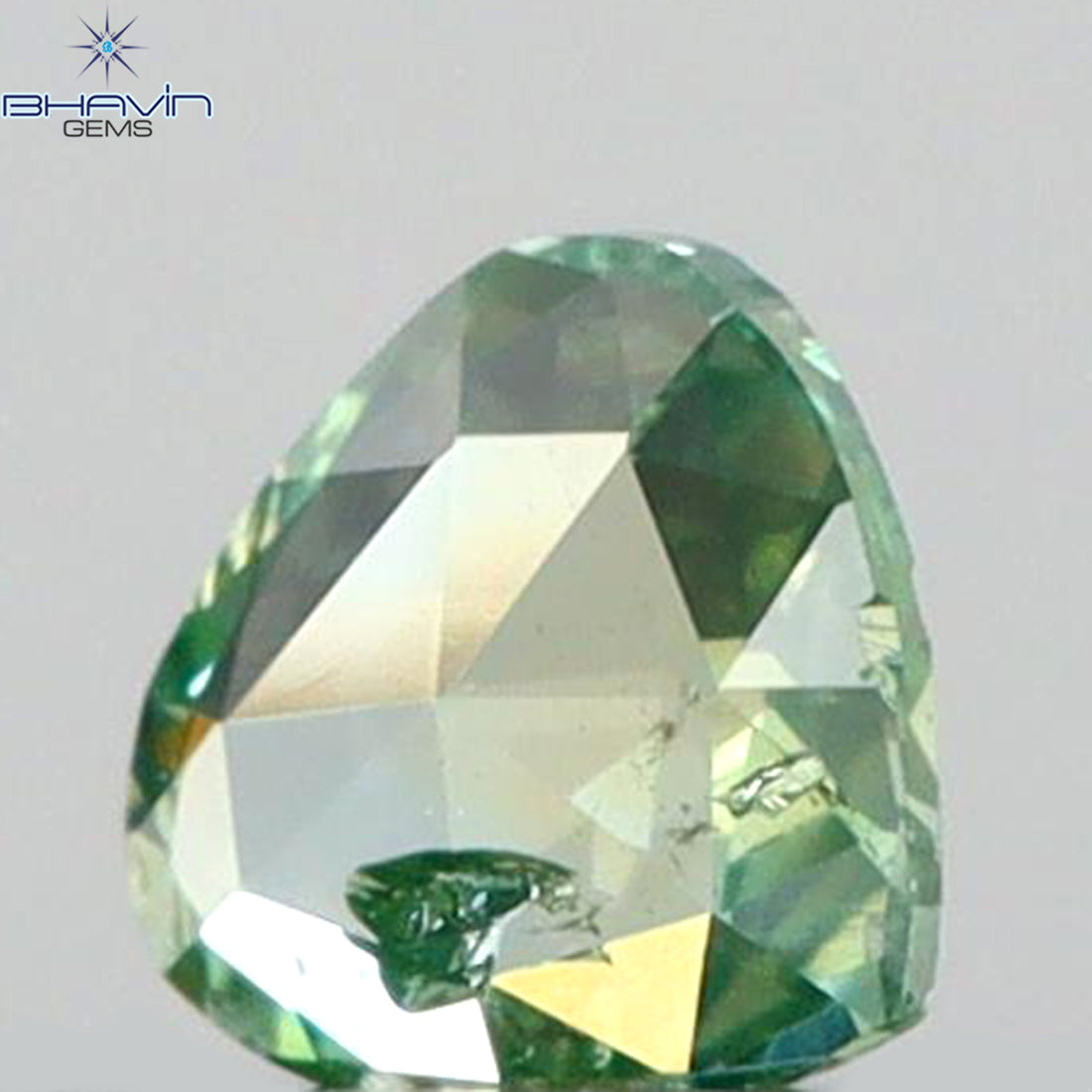 0.18 CT ハート シェイプ ナチュラル ダイヤモンド グリーン カラー VS2 クラリティ (3.66 MM)