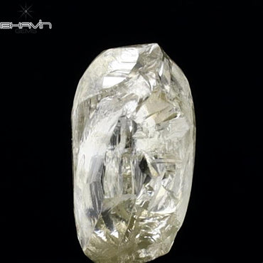 0.66 CT Rough Shape Natural Diamond Yellow Color VS2 Clarity (4.33 MM)