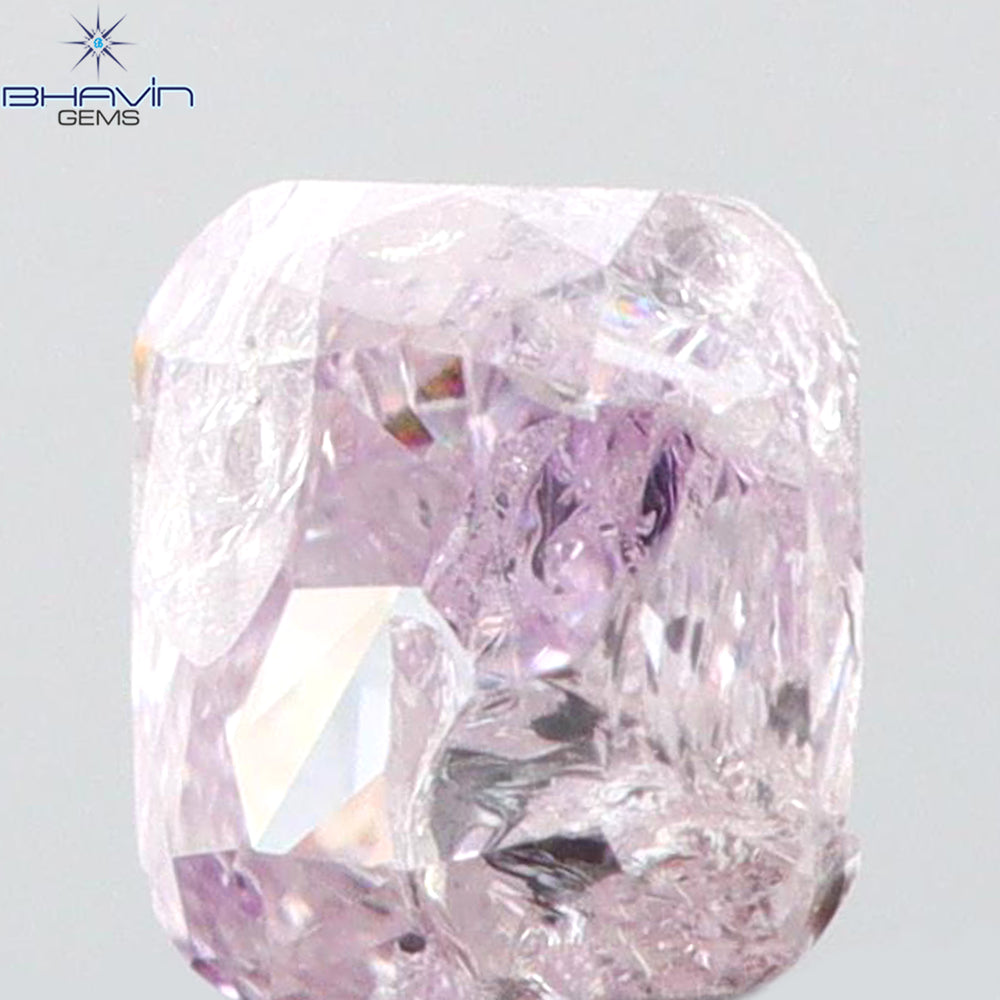 0.17 CT Cushion Shape Natural Diamond Pink Color I2 Clarity (3.17 MM)