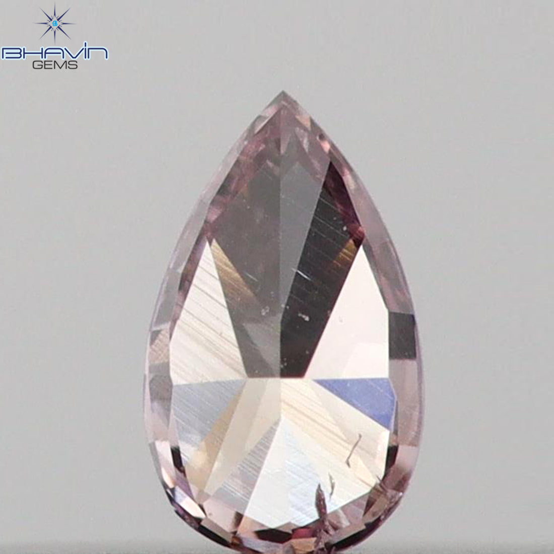0.07 CT ペアシェイプ 天然ダイヤモンド ピンクカラー SI1 クラリティ (3.52 MM)