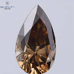 0.50 CT Pear Shape Champagne Diamond VS2 Clarity (7.06 MM)