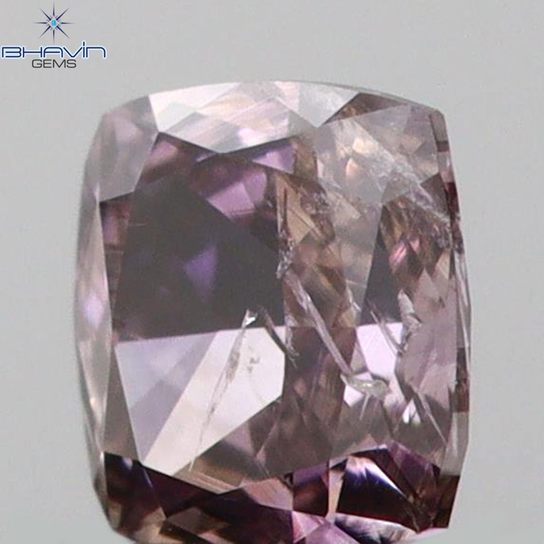 0.11 CT クッションシェイプ 天然ダイヤモンド ピンクカラー I2 クラリティ (2.85 MM)