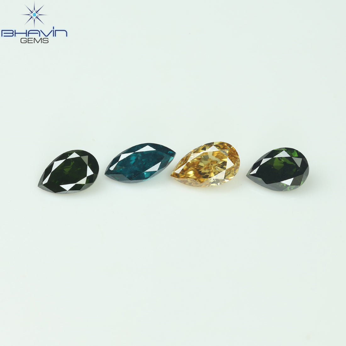 0.28 CT/5 ピース ミックス シェイプ ナチュラル ダイヤモンド ピンク色 SI2 クラリティ (2.40 MM)
