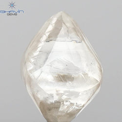 2.45 CT Rough Shape Natural Diamond White Color VS2 Clarity (6.68 MM)