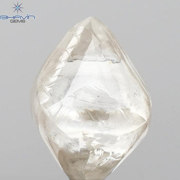 2.45 CT Rough Shape Natural Diamond White Color VS2 Clarity (6.68 MM)
