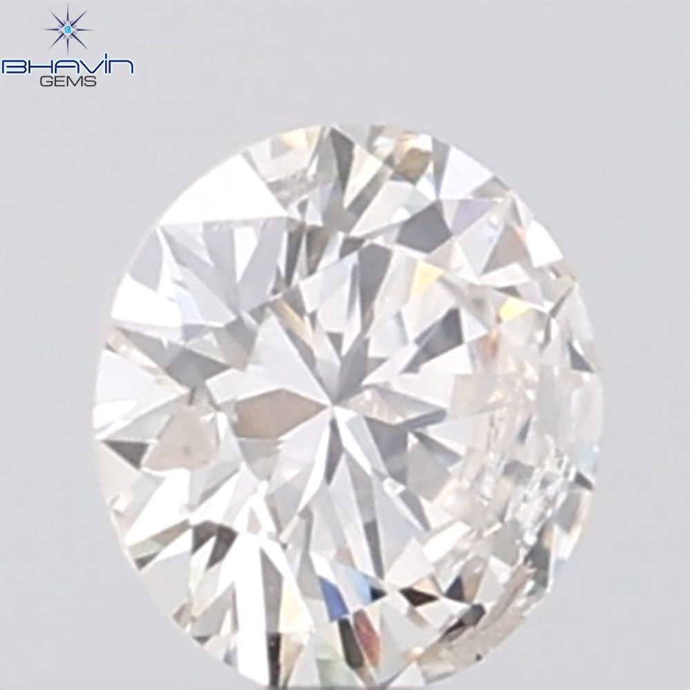 0.18 CT ラウンド ローズ カット シェイプ 天然ダイヤモンド ピンク色 I2 クラリティ (3.86 MM)