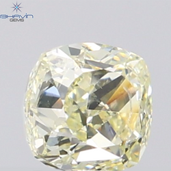 1.01 CT Cushion Diamond Natural Yellow Color SI1 Clarity (5.16 MM)
