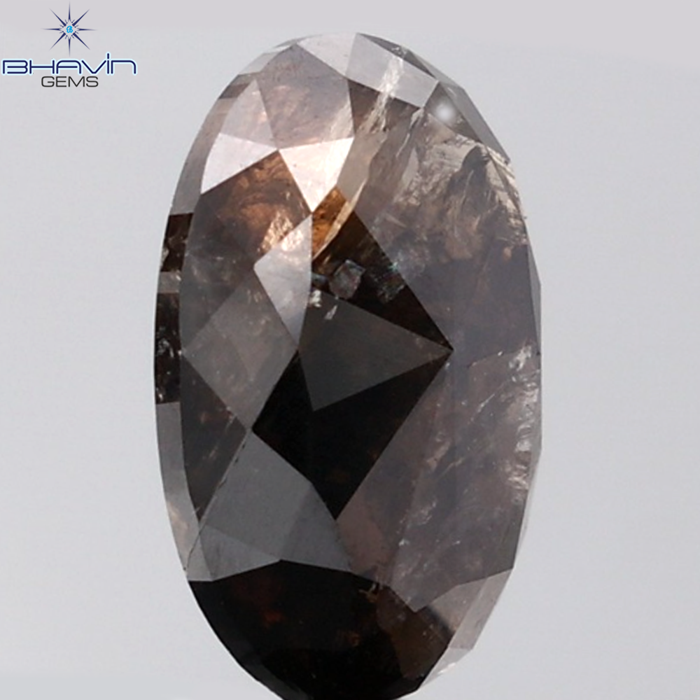 1.49 CT オーバルシェイプ 天然ダイヤモンド ソルトアンドペーパーカラー I3 クラリティ (8.15 MM)