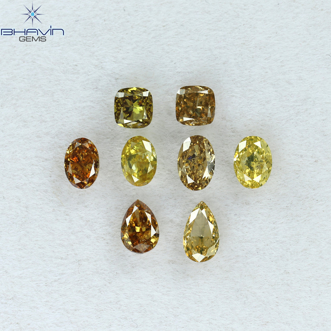 1.32 CT/8 Pcs Natural Mix Shape Diamond Mix Fancy Color Clarity SI1 (4.20 MM)