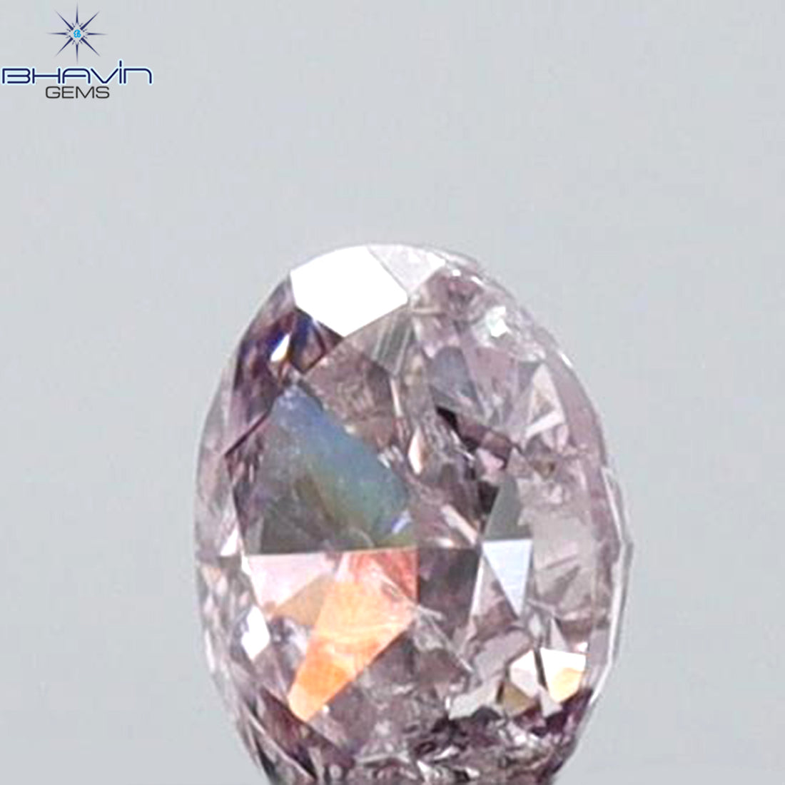 0.16 CT オーバルシェイプ 天然ダイヤモンド ピンクカラー I1 クラリティ (3.88 MM)