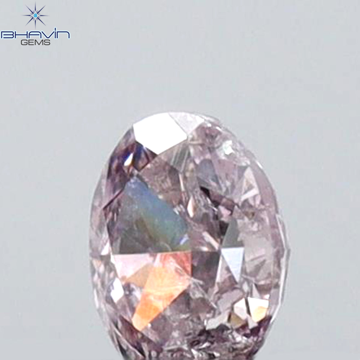 0.16 CT Oval Shape Natural Diamond Pink Color I1 Clarity (3.88 MM)