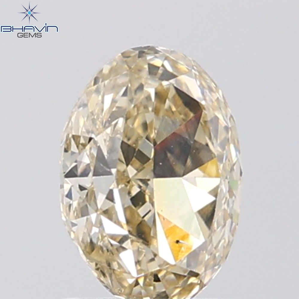1.10 CT Oval Diamond Natural Brown Color SI1 Clarity (7.27 MM)