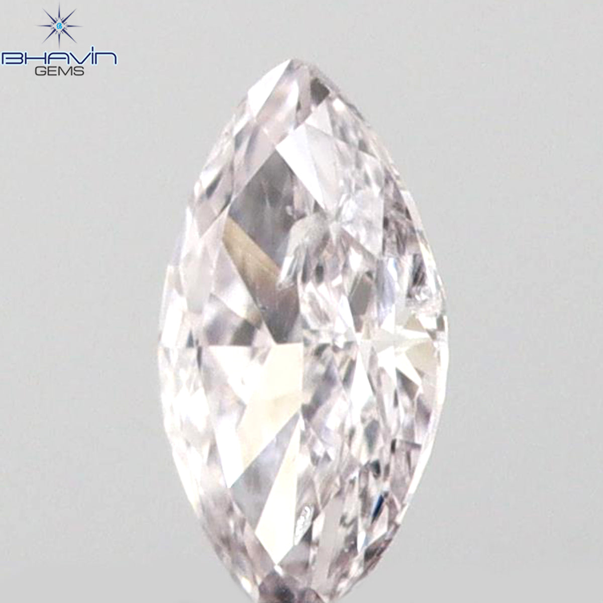 0.05 CT マーキスシェイプ 天然ルースダイヤモンド ピンクカラー SI1 クラリティ (3.63 MM)