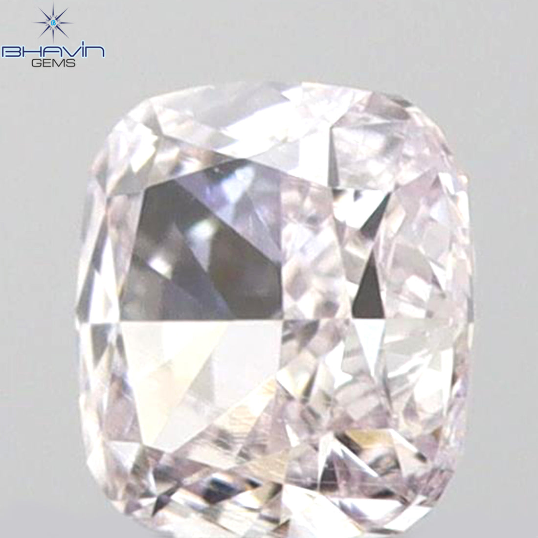 0.14 CT クッションシェイプ 天然ダイヤモンド ピンクカラー VS1 クラリティ (3.14 MM)