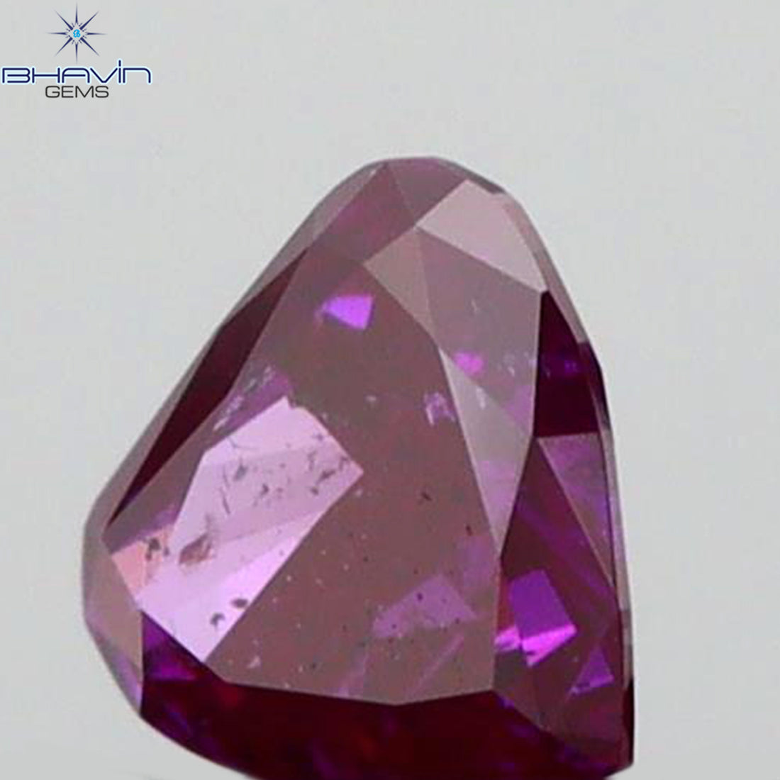 0.30 CT ハート シェイプ ピンク カラー ナチュラル ルース ダイヤモンド I1 クラリティ (4.23 MM)