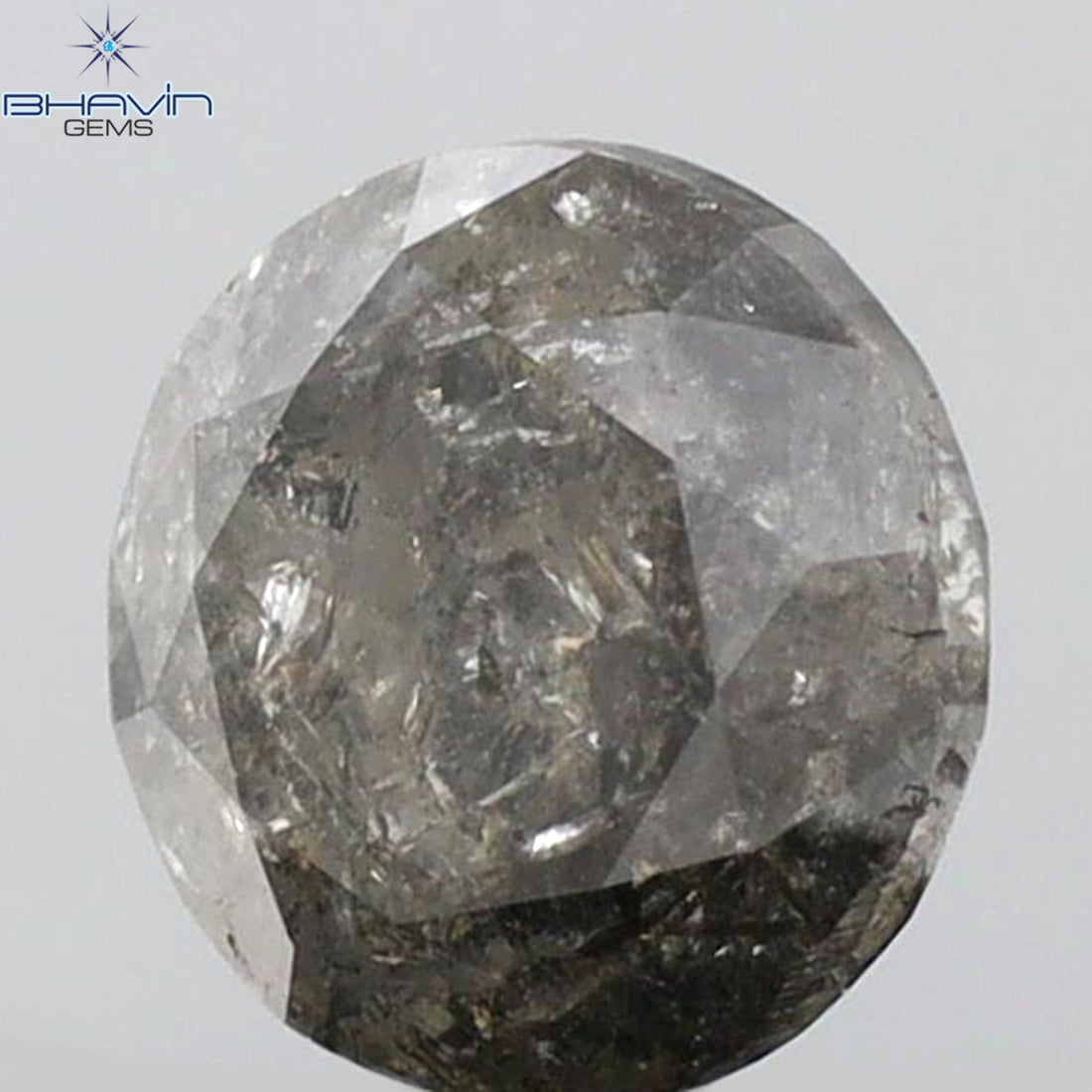 0.99 CT ラウンドシェイプ 天然ダイヤモンド ソルト＆ペーパーカラー I3 クラリティ (6.00 MM)