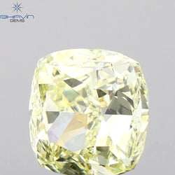 GIA Certified 1.00 CT Cushion Diamond Yellow Color Natural Diamond VS2 Clarity (5.33 MM)