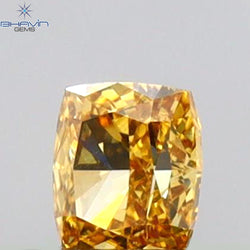 0.17 CT Cushion Shape Natural Diamond Orange Color VS1 Clarity (3.31 MM)