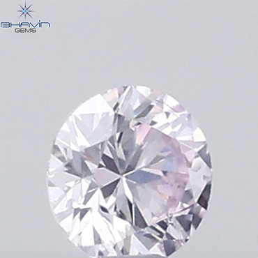 0.04 CT Round Natural Diamond Pink Color VS-SI Clarity