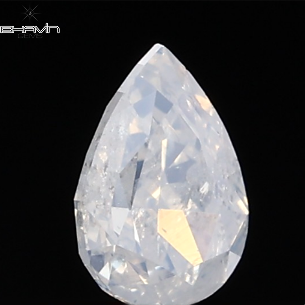 0.29 CT ペアシェイプ ナチュラル ダイヤモンド グリーン (カメレオン) カラー VS1 クラリティ (5.89 MM)