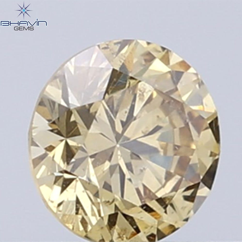 0.18 CT ラウンド ローズ カット シェイプ 天然ダイヤモンド ピンク色 I2 クラリティ (3.86 MM)