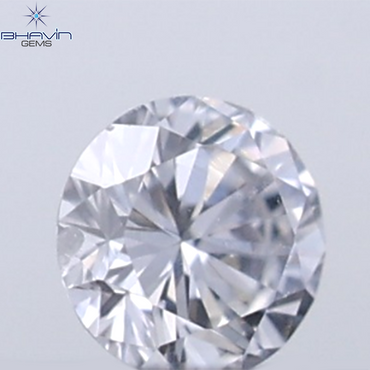 0.03 CT Round Cut Natural Diamond Grey Blue Color SI1 Clarity